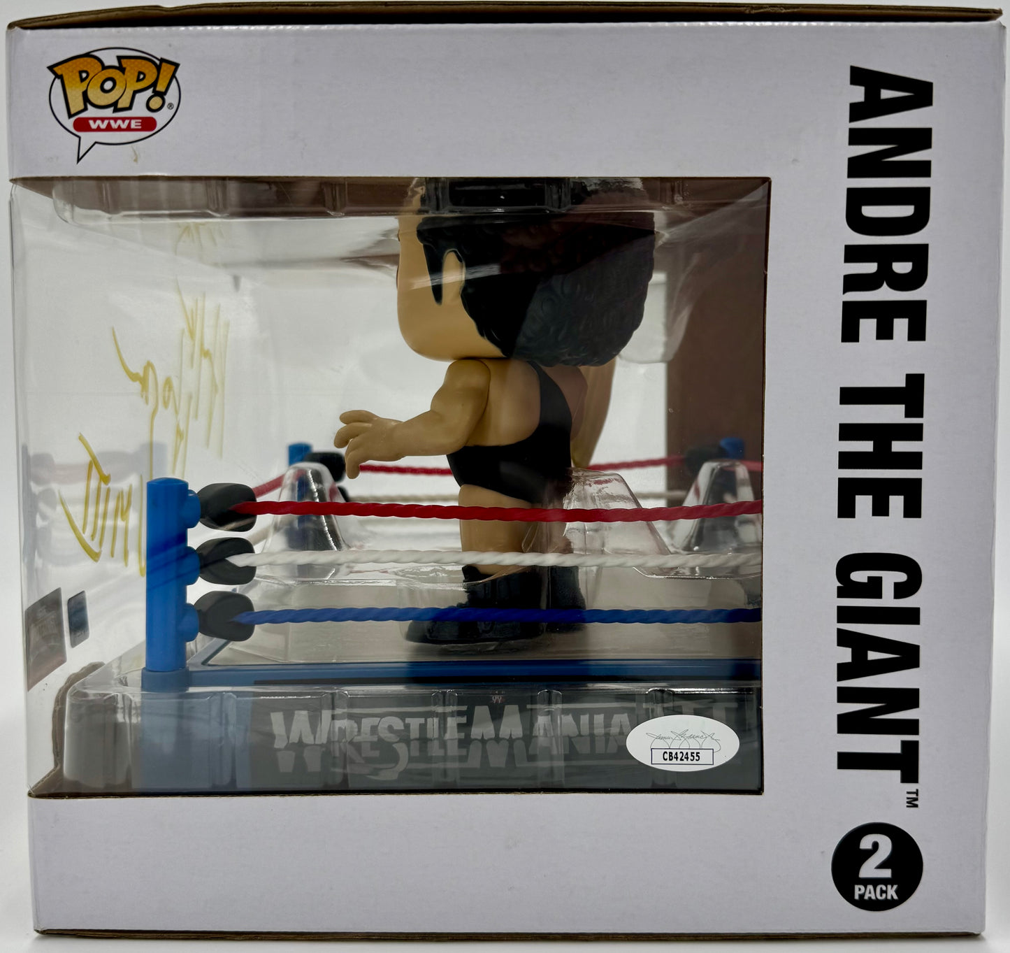 Hulk Hogan w/Andre the Giant signed Funko JSA COA