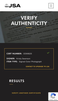 Kristy Swanson signed 8x10 (Buffy the Vampire Slayer) - JSA COA