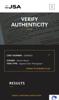 Steven Bauer signed 8x10 (Scarface) - JSA COA