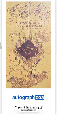 Daniel Radcliffe Signed 13x19 Marauders Map (Harry Potter) - Beckett COA