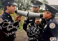 Steve Guttenberg & Michael Winslow Signed 8x10 Photo (Police Academy)  - Beckett COA