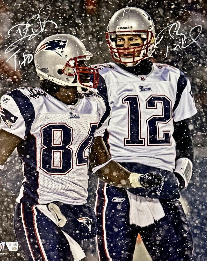 Tom Brady & Deion Branch Signed 16x20 Photo Patriots  - Fanatics COA #01