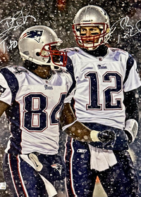 Tom Brady & Deion Branch Signed 16x20 Photo Patriots  - Fanatics COA #01