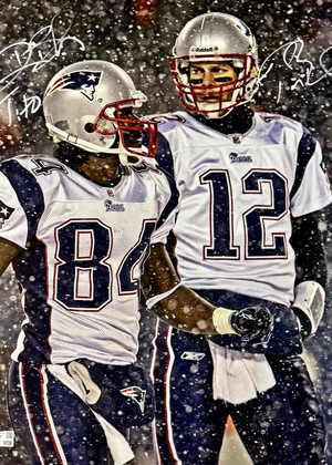 Tom Brady & Deion Branch Signed 16x20 Photo Patriots  - Fanatics COA #01