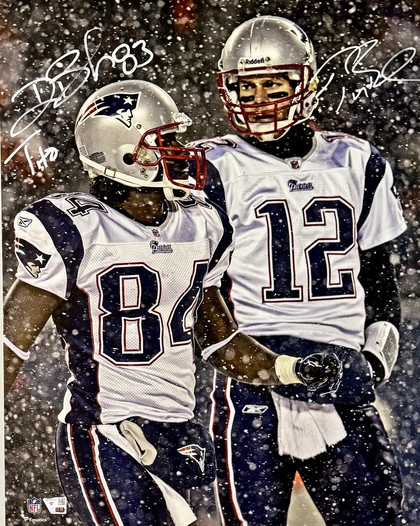 Tom Brady & Deion Branch Signed 16x20 Photo Patriots  - Fanatics COA #02