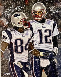 Tom Brady & Deion Branch Signed 16x20 Photo Patriots  - Fanatics COA #02