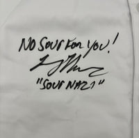 Larry Thomas signed Chef Coat w/quote and character name (Seinfeld) - JSA COA