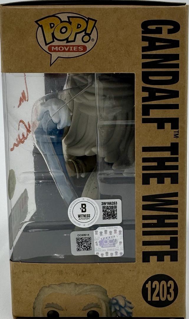 Ian McKellen signed Funko Pop #1203 "Gandalf the White" (Lord of the Rings) - Beckett and OC Celebrity Marketing COA