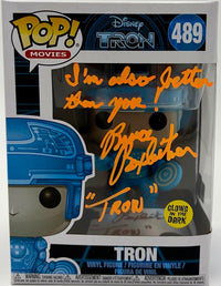 Bruce Boxleitner signed "Tron" Funko #489 w/quote & character name - OC Celebrity Marketing