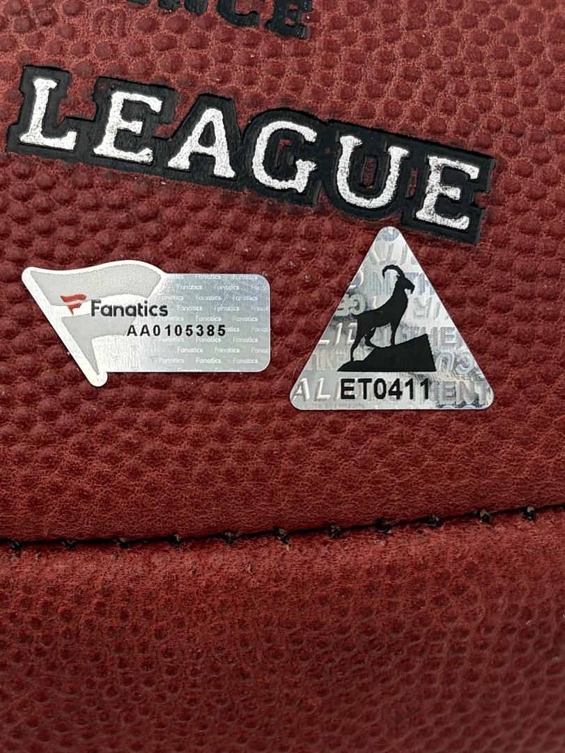 Tom Brady Autographed NFL Duke Official Football w/ "7x SB Champs" Inscription Fanatics & GOAT COA