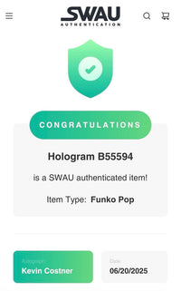 Kevin Costner Signed Funko Pop #1563 "Yellowstone" - SWAU COA