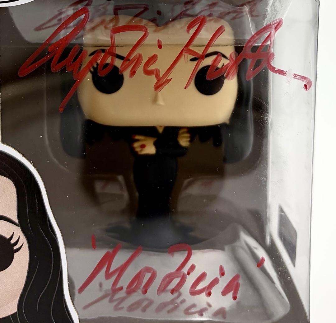Anjelica Huston Signed Funko Pop #809 "Morticia Addams" (Addams Family) - Zobie COA