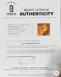 Taylor Swift matted, signed "Life of a Showgirl" CD Insert Photo 3 - Beckett COA with full LOA