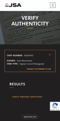 Kate Beckinsale sexy signed 11x14 - Celebrity Authentics COA