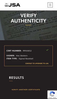 Alec Baldwin signed ROMLB baseball - JSA COA *RARE*