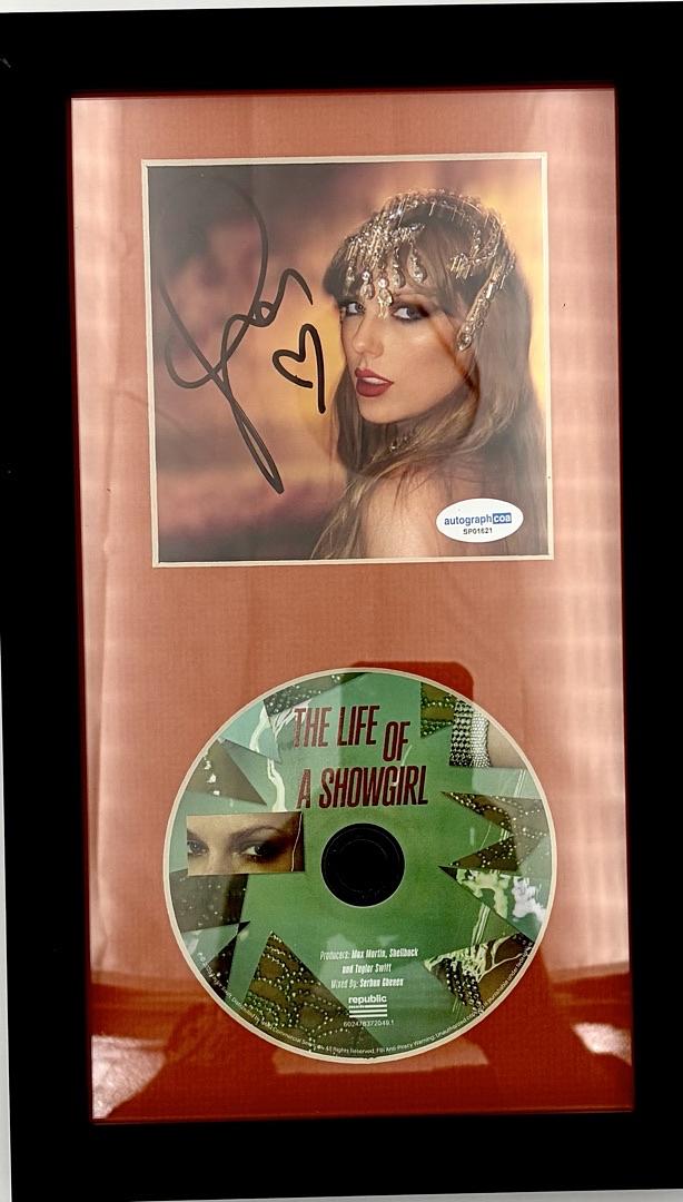 Taylor Swift Custom Framed & Signed CD Insert (The Life if a Showgirl) Photo #1 - ACOA COA