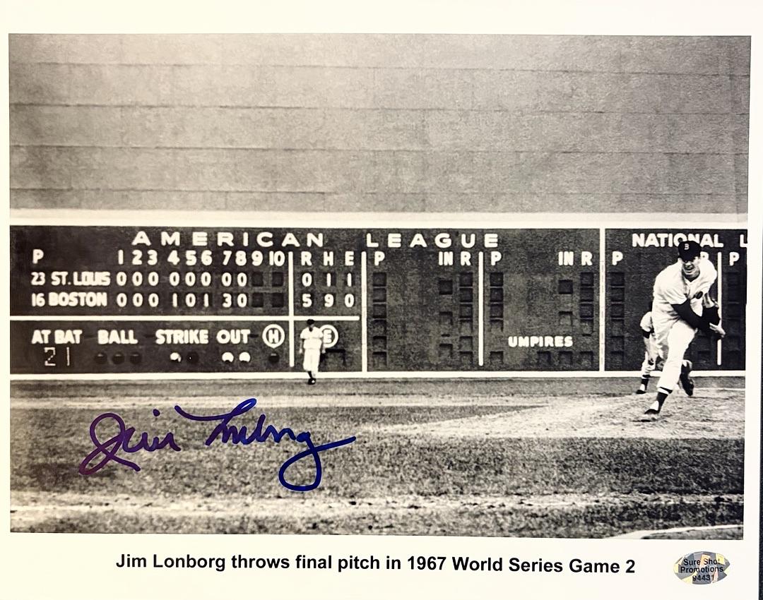Jim Lonborg (Red Sox) signed 8x10 - Sureshot COA