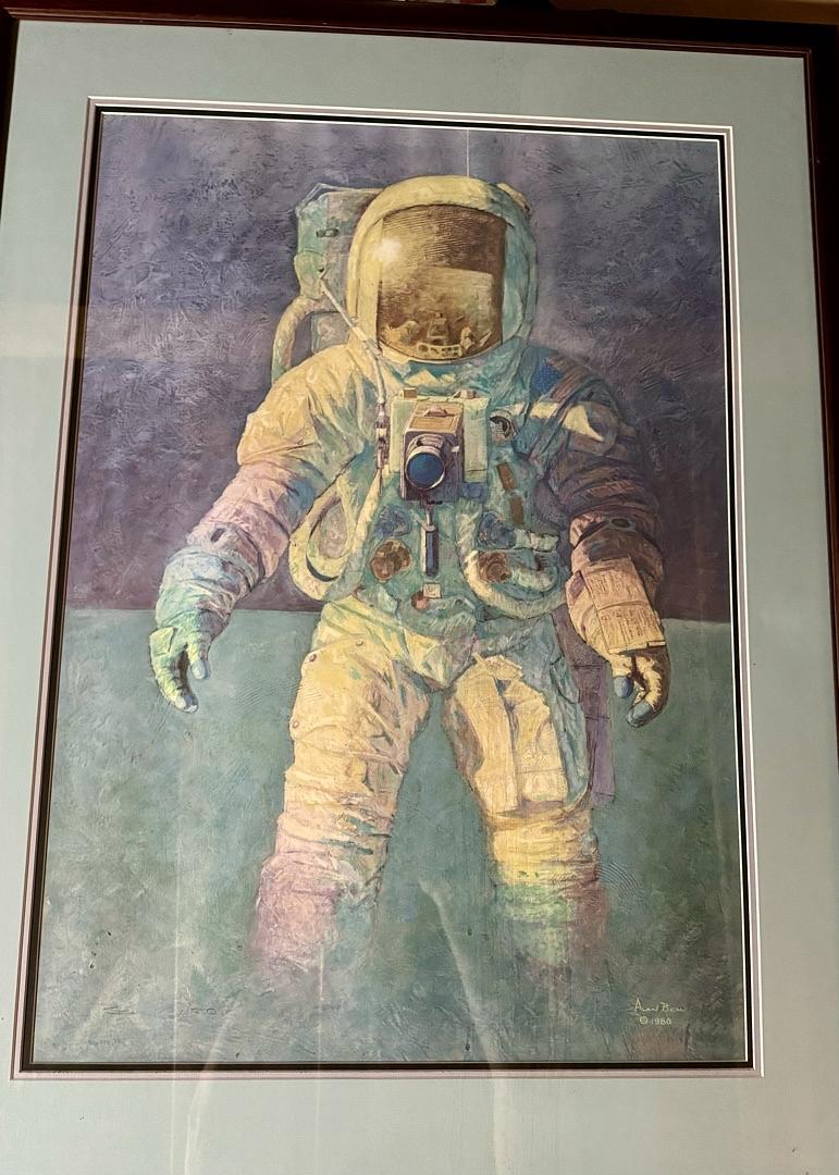 Alan Bean 36.5 X 27.5 signed limited edition lithograph (412/850) "That's How it Felt to Walk on the Moon"