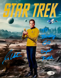 William Shatner Signed 8x10 Photo (Star Trek) w/quote and character name - JSA COA