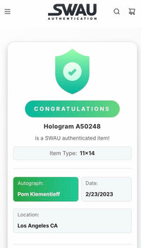 Pom Klementieff signed 11x14 (Guardians of the Galaxy) - SWAU COA