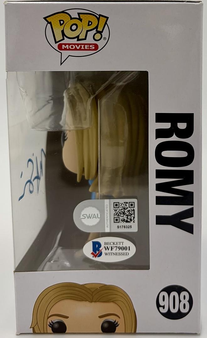 Mira Sorvino signed "Romy" Funko #908 (Romy and Michele's High School Reunion) - Beckett & SWAU COA