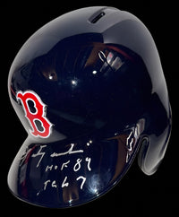 Carl Yastrzemski signed full size batting helmet w/HOF and TC inscription Beckett COA
