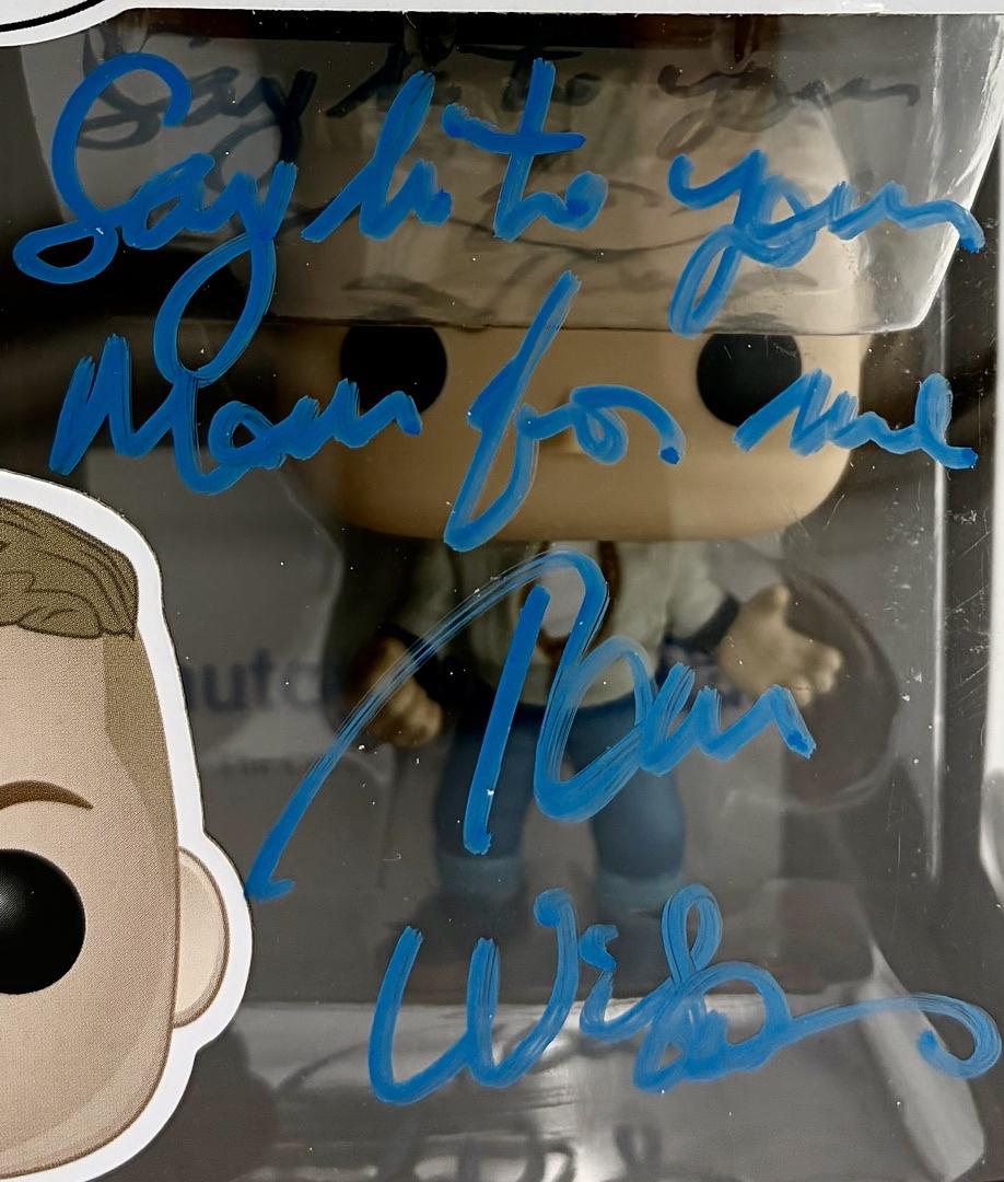 Tom Wilson signed Funko #963 (Back to the Future) w/quote - ACOA COA