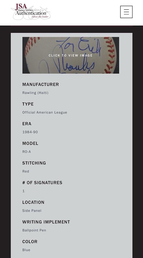 Tom Selleck signed, inscribed baseball *RARE* - JSA COA w/full letter of authenticity