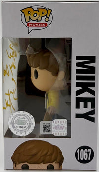 Sean Astin signed "Mikey" Funko #1067 (The Goonies) w/quote- OC Celebrity Marketing COA