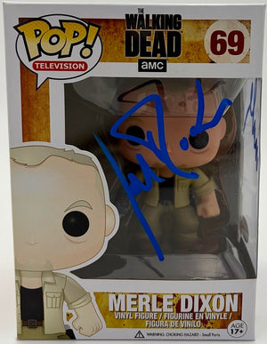 Michael Rooker signed "Merle Dixon" Funko #69 (Walking Dead) - JSA COA