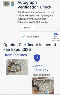 Jared Padalecki (Supernatural) signed Funko #1644 w/character inscription - Official Pix COA