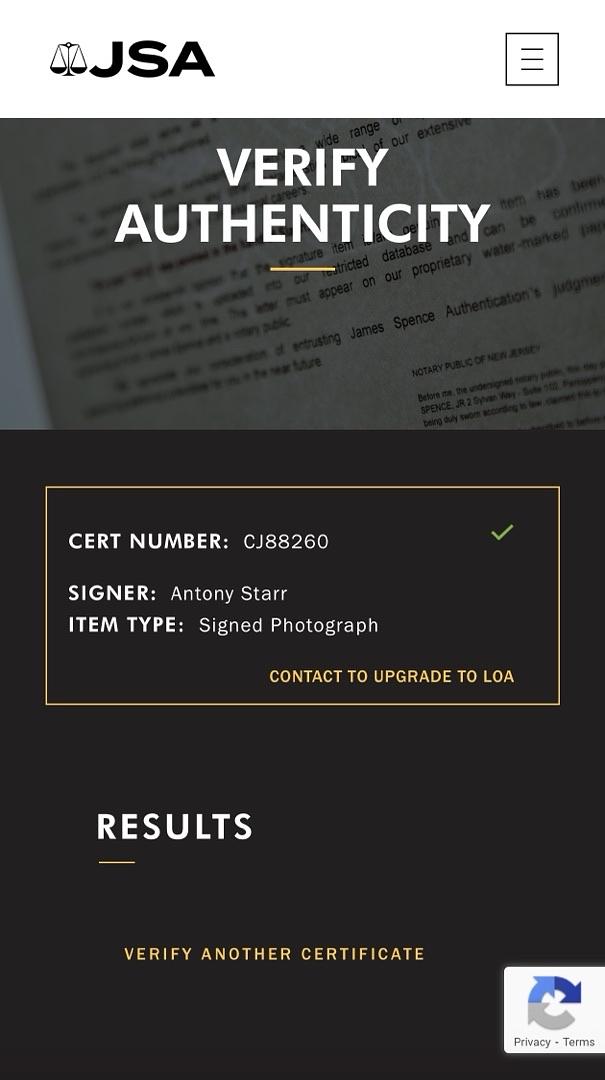 Anthony Starr signed 8x10 (The Boys) - JSA COA