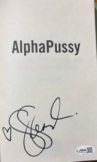 Gina Gershon signed hard cover book "AlphaPussy" - JSA COA