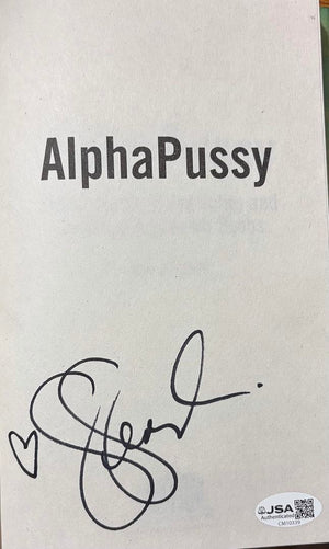 Gina Gershon signed hard cover book "AlphaPussy" - JSA COA