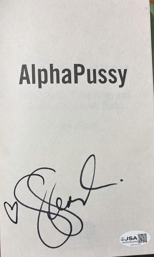 Gina Gershon signed hard cover book "AlphaPussy" - JSA COA