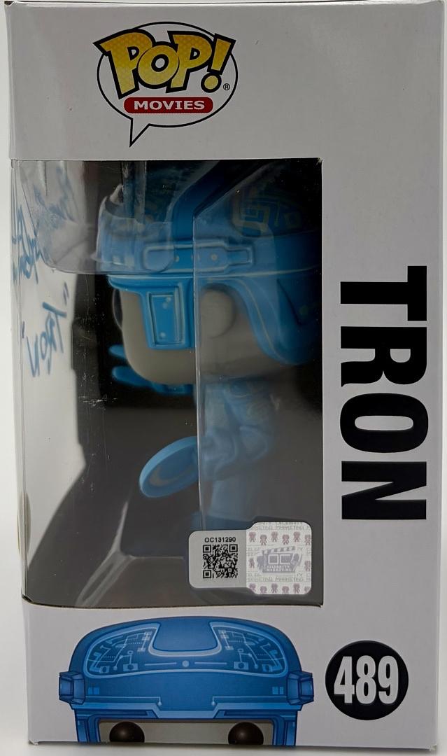 Bruce Boxleitner signed "Tron" Funko #489 w/character name - OC Celebrity Marketing