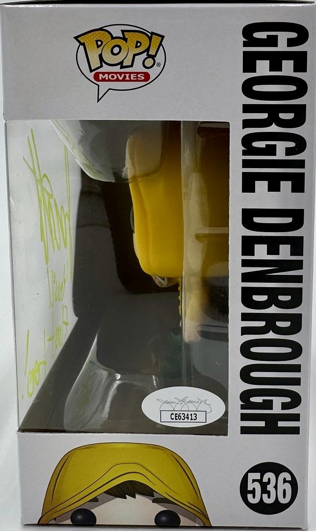 Jackson Robert Scott Signed Funko Pop #536 Chase Variant "Georgie Denbrough" (IT) w/Inscription - JSA COA