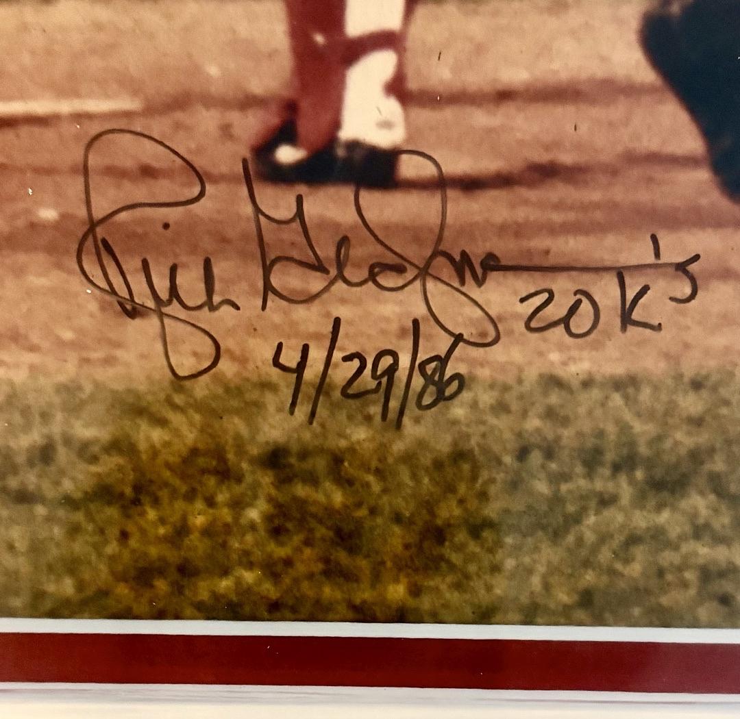 Roger Clemens and Rich Gedman 30.5 x 22.5 signed, framed limited edition (757/999) lithograph of 20 Strikeout Game - PSA COA RESEARCH