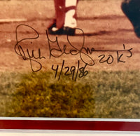 Roger Clemens and Rich Gedman 30.5 x 22.5 signed, framed limited edition (757/999) lithograph of 20 Strikeout Game - PSA COA RESEARCH
