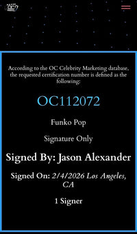 Jason Alexander signed "George (Holistic)" Funko #1094 (Seinfeld) - OC Celebrity Marketing
