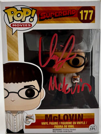 Christopher Mintz-Plasse signed Funko #177 "Superbad" w/McLovin inscription - Official Pix COA