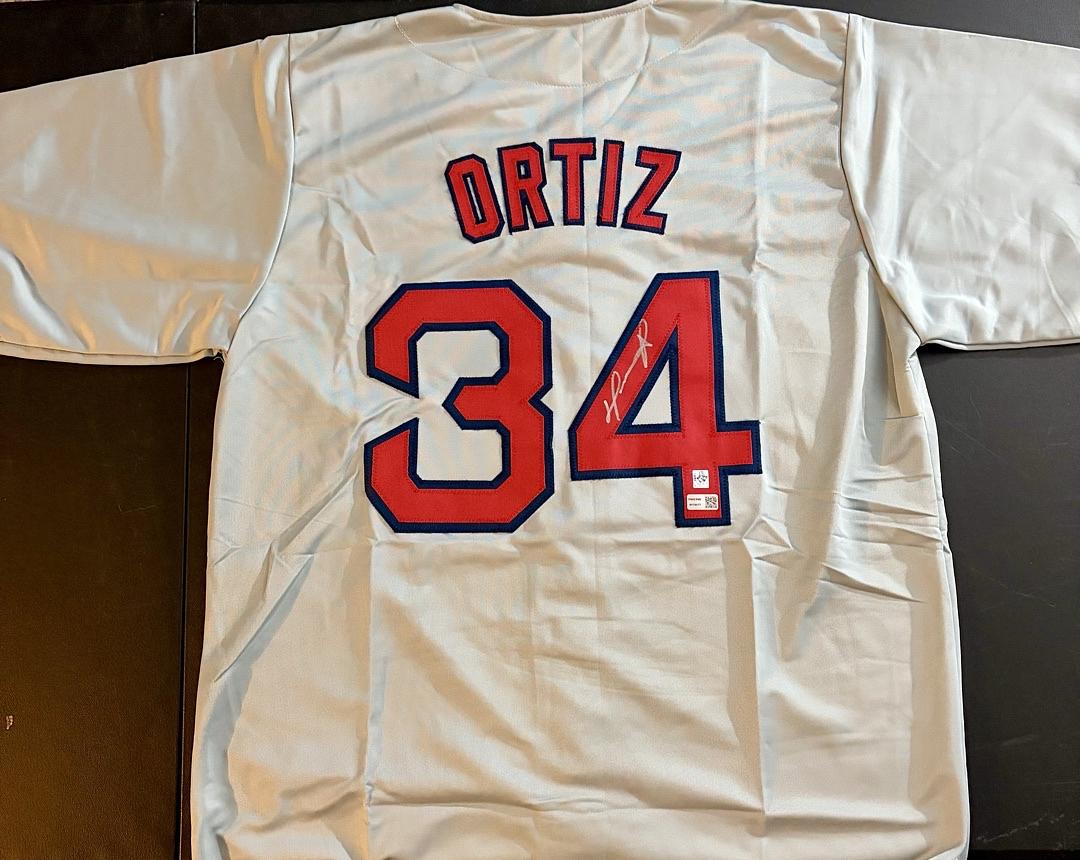 David Ortiz Autographed Custom White Red Sox Jersey -  TriStar COA