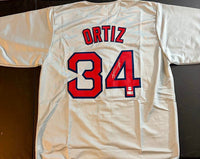 David Ortiz Autographed Custom White Red Sox Jersey -  TriStar COA
