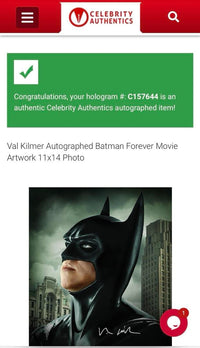 Val Kilmer signed 11x14 (Batman) - Celebrity Authentics COA