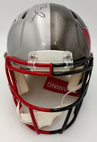 Tom Brady & Rob Gronkowski New England Patriots & Tampa Bay Buccaneers Autographed Half & Half Riddell Speed Authentic Helmet - Fanatics COA