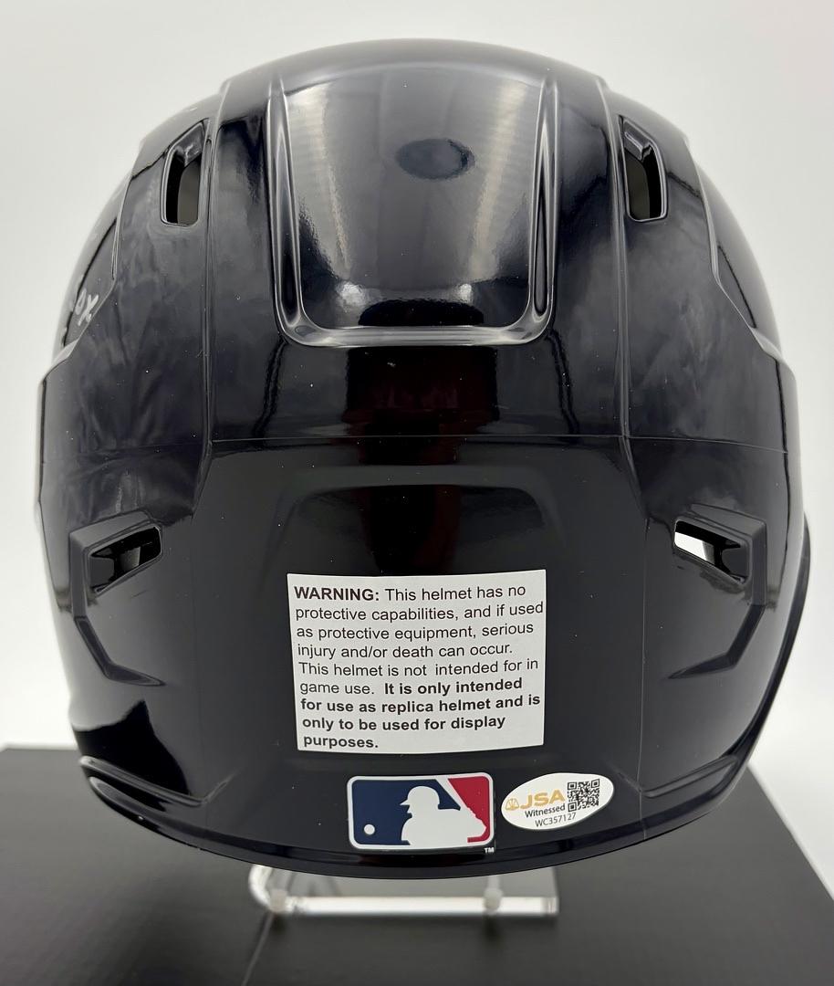 Jason Varitek signed full size replica batters helmet w/multiple inscriptions (Red Sox) - JSA COA