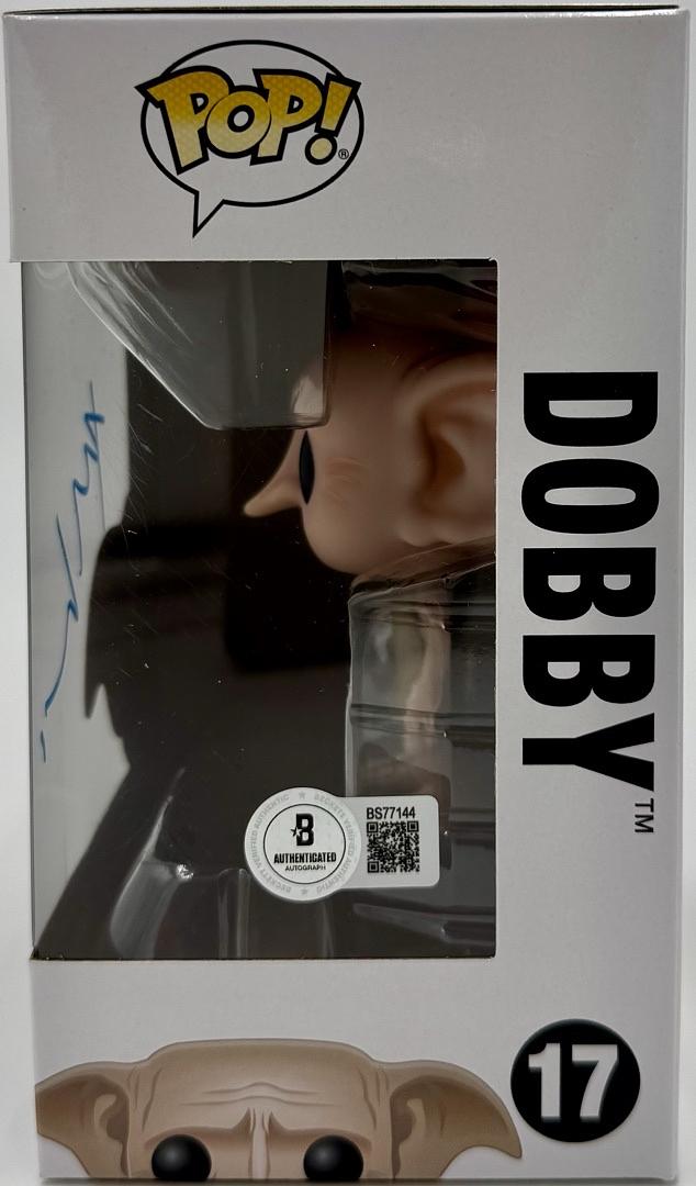 Toby Jones Signed Funko Pop #17 Dobby (Harry Potter)  - Beckett COA