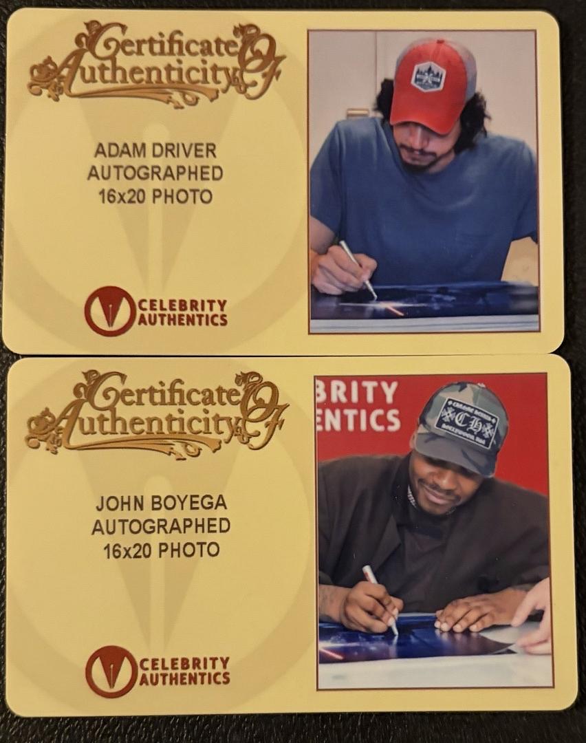 Adam Driver and John Boyega signed 16x20 (Star Wars) - Celebrity Authentics