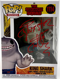 Sylvester Stallone Signed Funko Pop #1114 King Shark (Suicide Squad) - Celebrity Authentics COA