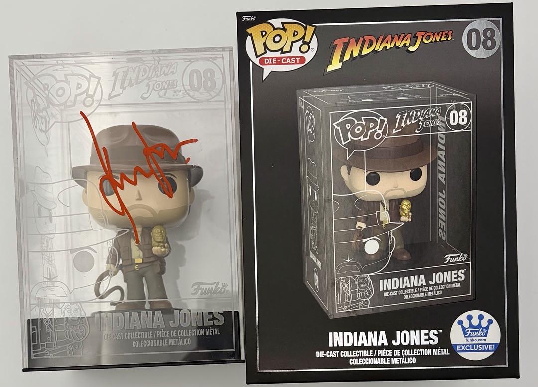 Harrison Ford "Indiana Jones" signed Die-Cast Funko #08 - Beckett COA **RARE**